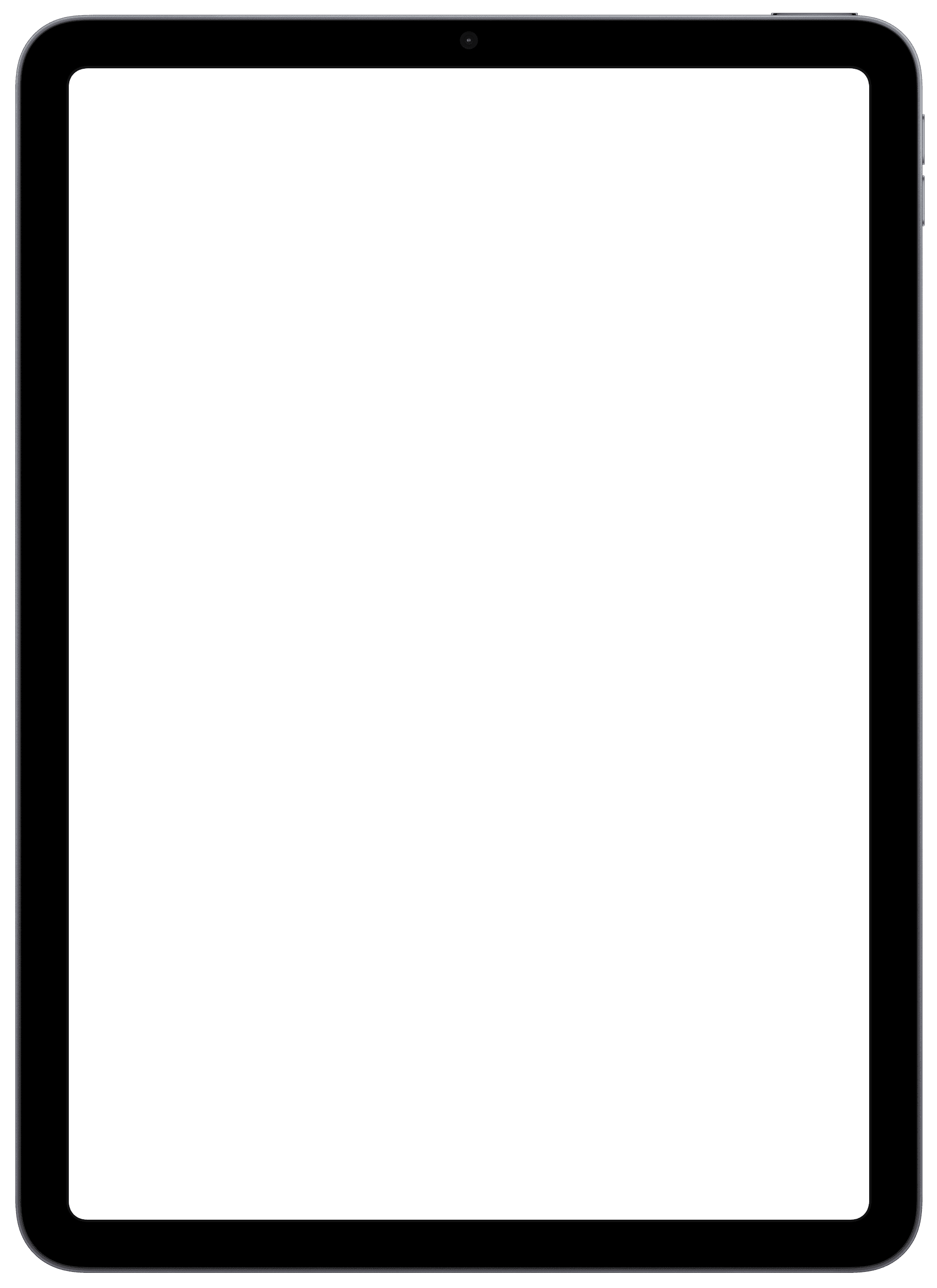 SEO and content strategy portfolio displayed on iPad